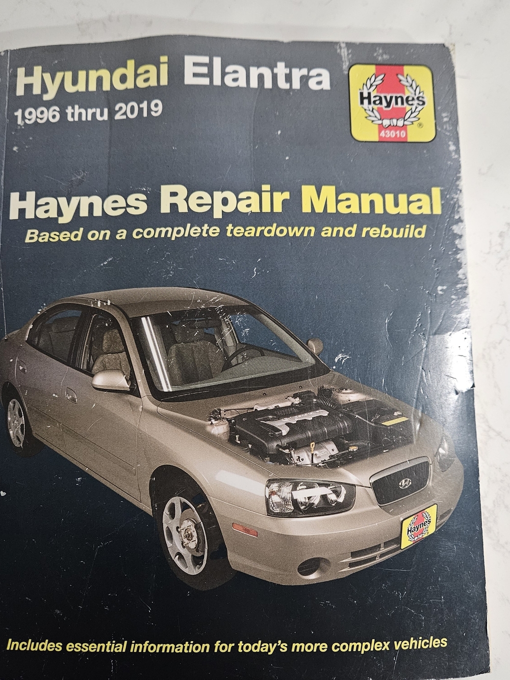 Hanes Haynes Repair Manual Cover - Blue, Yellow, Cream